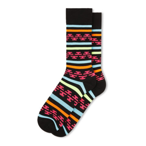 Men's Fair Isle Stripe Socks - Fun Socks