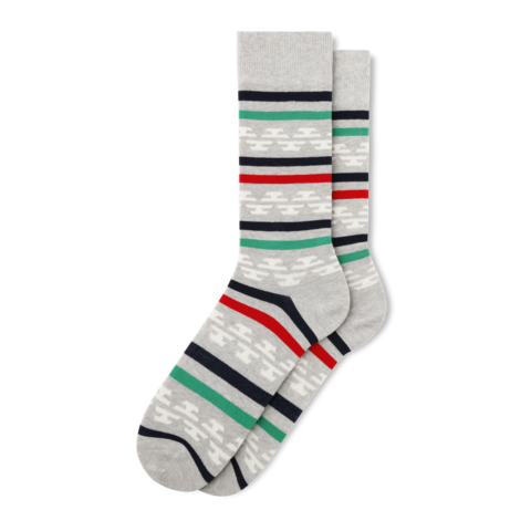 Men's Fair Isle Stripe Socks - Fun Socks