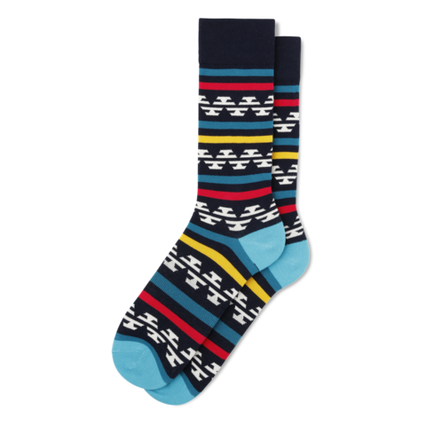 Men's Fair Isle Stripe Socks - Fun Socks