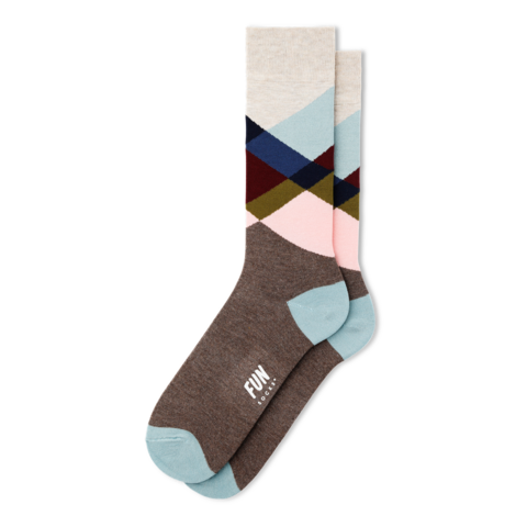 Men's Broken Argyle Dress Socks